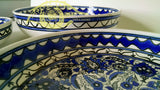 Ceramic Bowls - Set Of 3 Large Navy Blue & White Bowls
