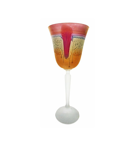Own&Adore Mystic Land Painted Creations , Colored Lead Crystal Glass Stemware - Heart Promise Cocktail Glasses | Unique Crystal Interior Designs and Candle Holders