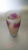 Palestinian painting - Personalized Wedding Glasses Favors - Stained Glass Tumblers - Splashes - Hebron Glass