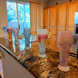 Baby Blue Blush Long Glass Cups