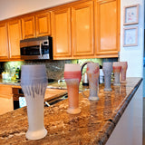 Baby Blue Blush Long Glass Cups