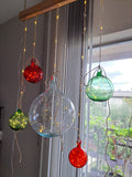 Customizable LED Chandelier Blown Glass Ornaments - Inside Out Twilight