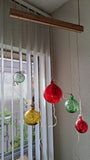 Customizable LED Chandelier Blown Glass Ornaments - Inside Out Twilight