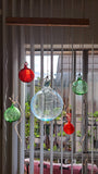 Customizable LED Chandelier Blown Glass Ornaments - Inside Out Twilight