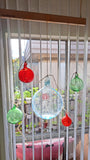 Customizable LED Chandelier Blown Glass Ornaments - Inside Out Twilight