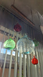 Customizable LED Chandelier Blown Glass Ornaments - Inside Out Twilight