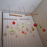 Customizable LED Chandelier Blown Glass Ornaments - Inside Out Twilight