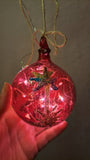 Customizable LED Chandelier Blown Glass Ornaments - Inside Out Twilight