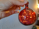 Customizable LED Chandelier Blown Glass Ornaments - Inside Out Twilight