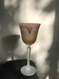 The Heart ~ 6 Red Coupe Crystal Cocktail Glasses