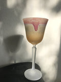 The Heart ~ 6 Red Coupe Crystal Cocktail Glasses