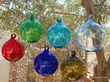 Hanging Blown Glass Orbs ~ INSIDE OUT Memory Balls