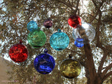 Hanging Blown Glass Orbs ~ INSIDE OUT Memory Balls