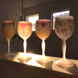 The Heart ~ 6 Red Coupe Crystal Cocktail Glasses