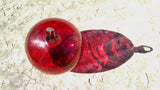 Transparent Red Hanging Blown Glass Balls Interior Designs - Own&Adore Mystic Land Painted Creations - Handmade in Palestine