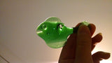 Transparent Green Hanging Blown Glass Fish