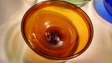 Blown Glass - Set Of 3 Hand Blown Glass Spectrum Bowls