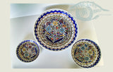 Ceramic Bowls - Set Of 3 Large Colored Bouquet Bowls