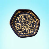 Ceramic Bowls - Small Hexagon Floral Plates Palestinian Ceramic Olive Plate