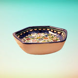 Ceramic Bowls - Small Shallow Hexagon Bowl , Palestinian Crafts