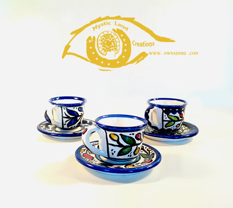 Ceramic Cups - Turkish Coffee Cup & Saucer