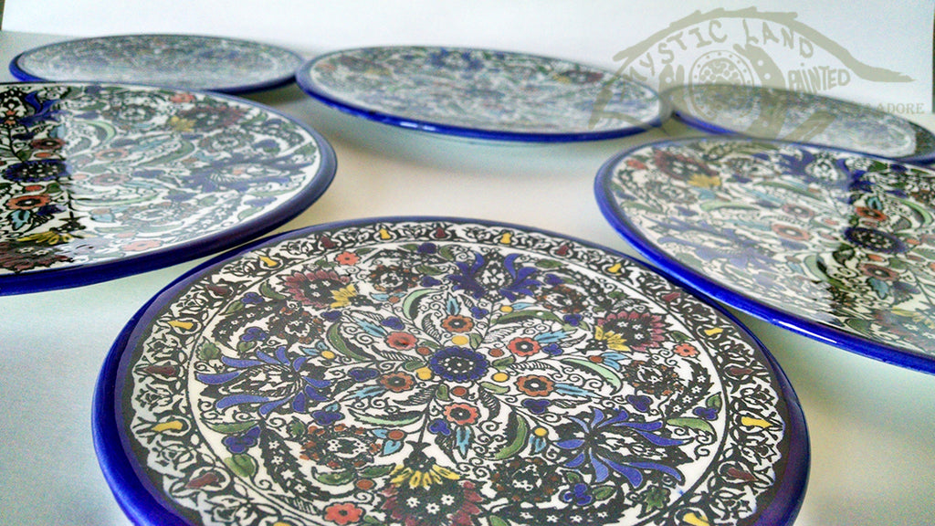Palestinian Plate 6-Piece Eid Plate Set | Worship Palestinian Ceramic Dinnerware