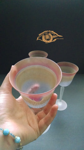 Golden Rim Heart Shaped Cocktail Glasses, Cocktail Glasses