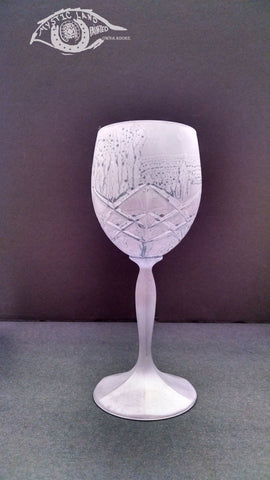 Crystal Stemware - Frosted Droplet Crystal Goblet