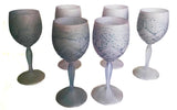 Crystal Stemware - Frosted Droplet Crystal Goblet