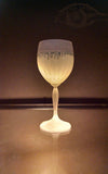 Crystal Stemware - Silver Beige Goldenrod  Crystal Trinkles Goblet - Fancy party essentials 