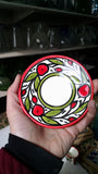 Ramadan Decorations ; Turkish Coffee cups and saucers ; Glazed Ceramic mugs with Eid Mubarak Quotes. Blue, Red, Yellow, Green and White. A Colorful variety options on Floral Patterns and Rims.