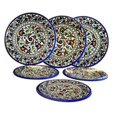Own&Adore all size hand made Palestinian Ceramic Colored Plate sets