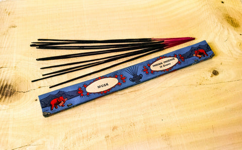 Incense Sticks - Musk, Burning Indian Incense Sticks