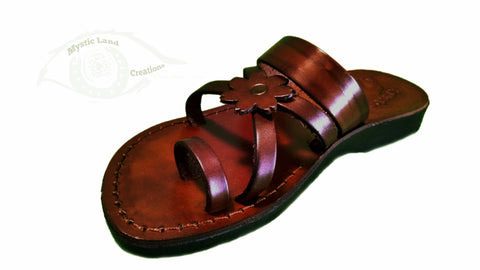 Jarusalem Sandal - Toe Loop Flat Flower Slipper