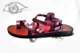 Jerusalem Sandal - Sandalias De Cuero Toe Loop Con Cintas Y Hebilla