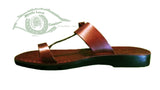Jerusalem Sandal - Zapatilla De Piel Toe Loop Con Correa