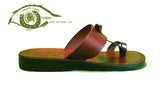Jerusalem Sandal - Zapatilla De Piel Toe Loop Con Correa